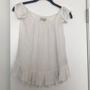 ralph lauren off the shoulder white top